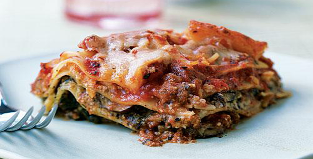 Oh So Healthy Pesto Lasagna with Spinach and Mushrooms