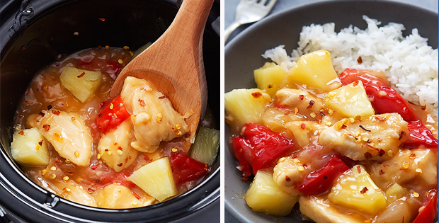 Steaming Hot Slow Cooker Sweet Fire Chicken