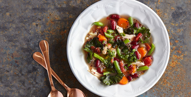 The Healthiest Slow Cooked Chicken And Quinoa Minestrone