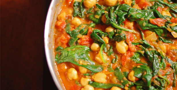 A Hearty Slow Cooked Vegetable and Chickpea Curry