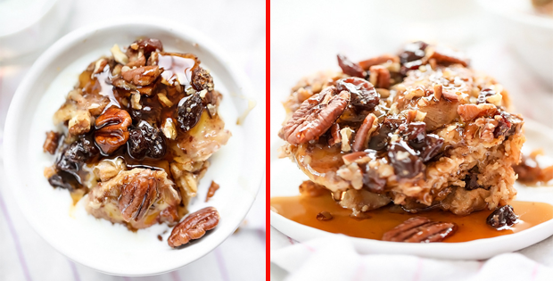 Slow Cooker Baked Oatmeal with Bananas and Nuts