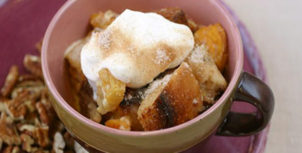 Slow Cooked Bread Pudding With Dried Pears