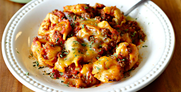 The Cheesiest Slow Cooked Tortellini Ever!