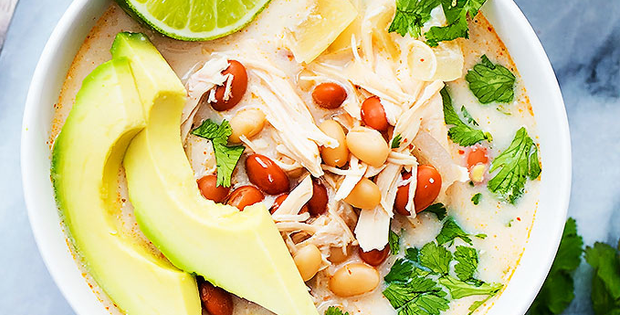 A Very Creamy Slow Cooker Cream Cheese Chicken Chili