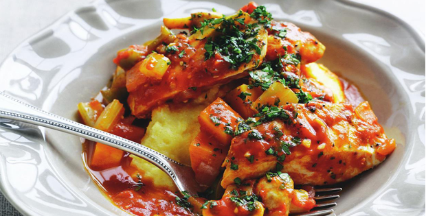 Delicious Home-cooked Crock Pot Chicken Cacciatore