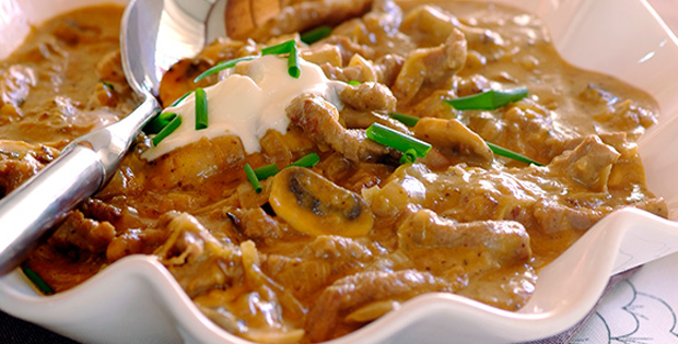 Crock Pot Cooked Beef Stroganoff