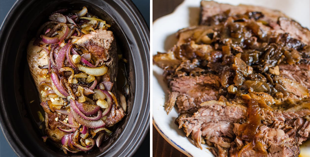 An Old-Fashioned Slow-Cooked Brisket And Onions
