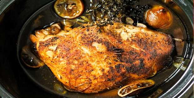 Super Simple Slow Cooker Turkey Breast