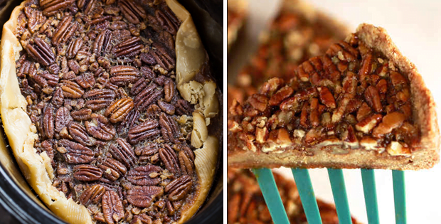 A Holiday Slow Cooker Pecan Pie