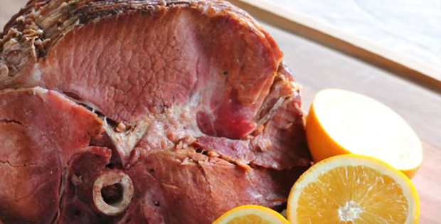 Holiday Slow Cooker Orange-Balsamic Glazed Ham [VIDEO]