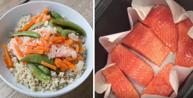 Slow Cooker Sweet Chili Salmon With Asian Veggies [VIDEO]