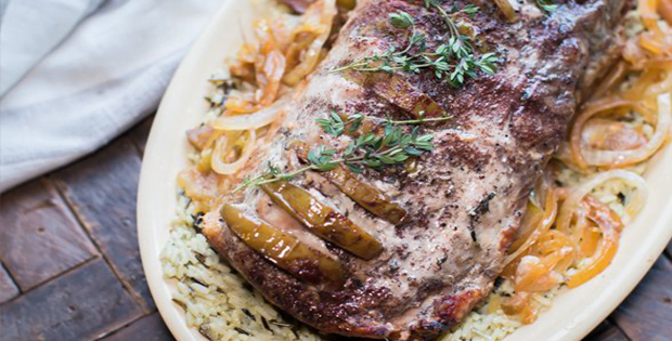 The Juiciest Slow Cooker Honey Apple Pork Loin Ever [VIDEO]