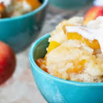 Slow Cooker Peach Graham Cracker Upside-Down Cake