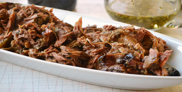 Slow Cooked Leg of Lamb With Mint, Rosemary And Garlic