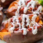 Slow Cooker Sweet Potatoes Stuffed With Pulled Pork