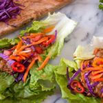 Slow Cooker Pasilla Pulled Pork Lettuce Wraps