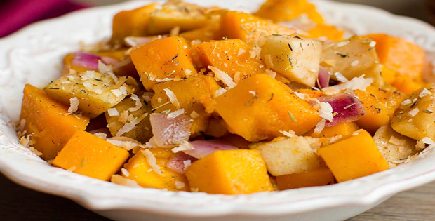 A Very Savory Slow Cooker Squash and Apple