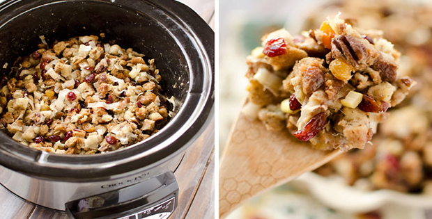 Crock Pot Cranberry Pecan Stuffing