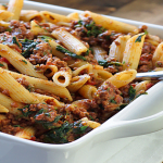 Slow Cooker Spinach, Beef And Cheese Pasta