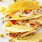 Slow Cooker Mango-Pineapple Chicken Tacos