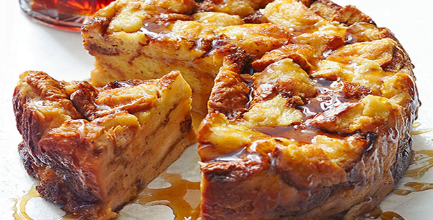 Slow Cooker Eggnog French Toast Bread Pudding