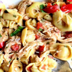 Slow Cooker Creamy Basil Chicken And Tortellini