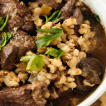 Slow Cooker Beef And Barley Stew With Mushrooms