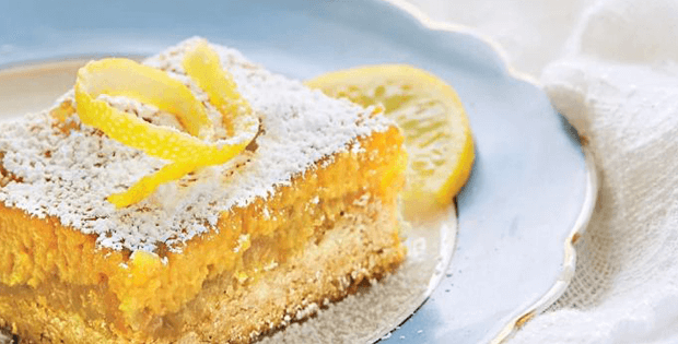 Slow Cooker Lemon Bar Cake