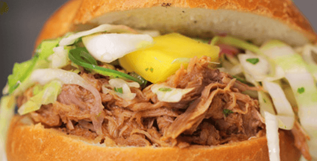 Slow Cooker Bourbon-Mango Pulled Pork