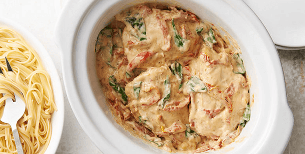 Slow Cooker Creamy Tuscan Chicken