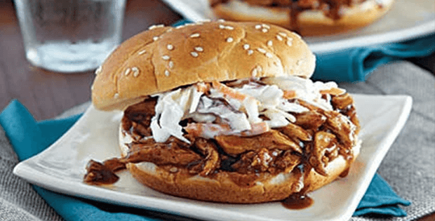 Crock Pot Pork and Slaw Sandwiches